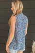 Sunny Desires Floral Tank Top- Royal Blue