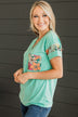 Bound For Beauty Knit Top- Mint Blue