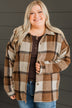 Campfire Nights Plaid Jacket- Brown & Cream