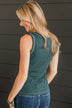 Embrace Your Love V-Neck Tank- Dark Teal