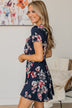 Meant For More Floral Dress- Dark Navy
