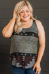Not Over You Aztec Tank Top- Charcoal