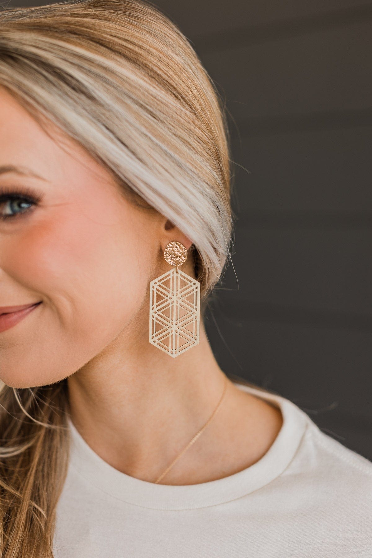 Simple Aesthetic Wood Earrings- Natural