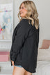 All Around Amazed Button Top- Black