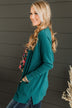 Time To Be Alive Drape Cardigan- Dark Jade