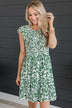 Someone To Love Floral Dress- Green & Ivory
