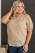Feeling Happy Floral Blouse- Dusty Yellow