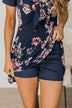 Meant For More Floral Dress- Dark Navy