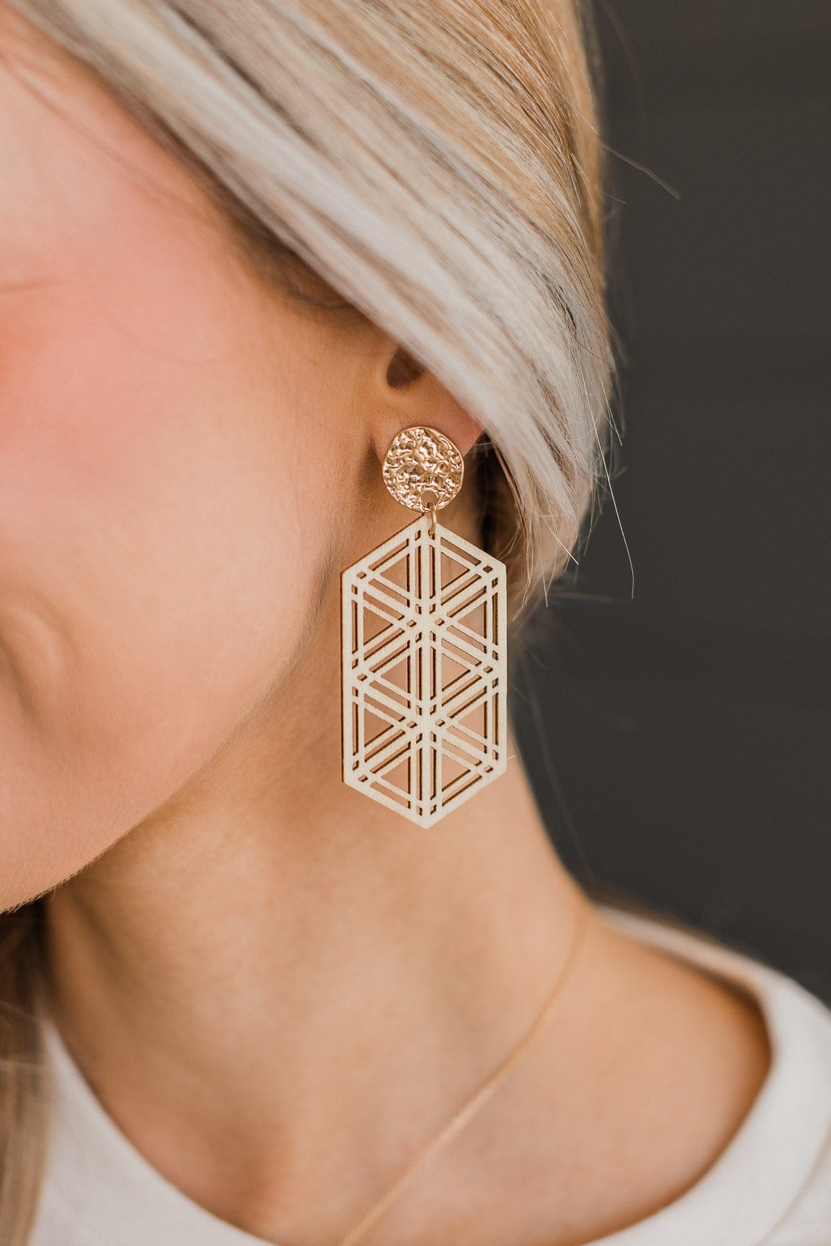 Simple Aesthetic Wood Earrings- Natural