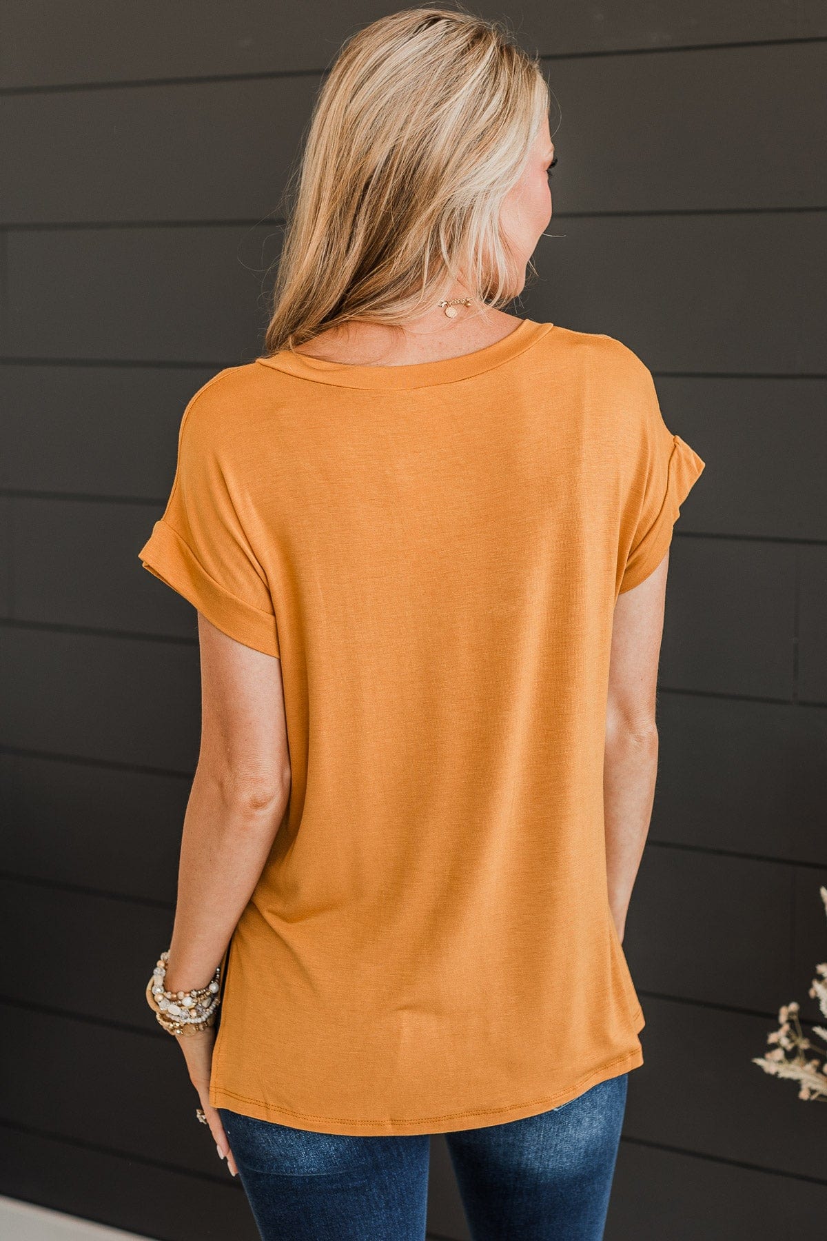 All Your Own Short Sleeve Top- Golden Yellow
