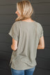 Wrapped Around Your Finger Knit Top- Dusty Olive