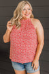 Watch Me Bloom Floral Tank Top- Red