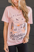 "Country Vibes" Graphic Tee- Light Pink