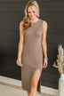 Something To Celebrate Midi Dress- Mocha