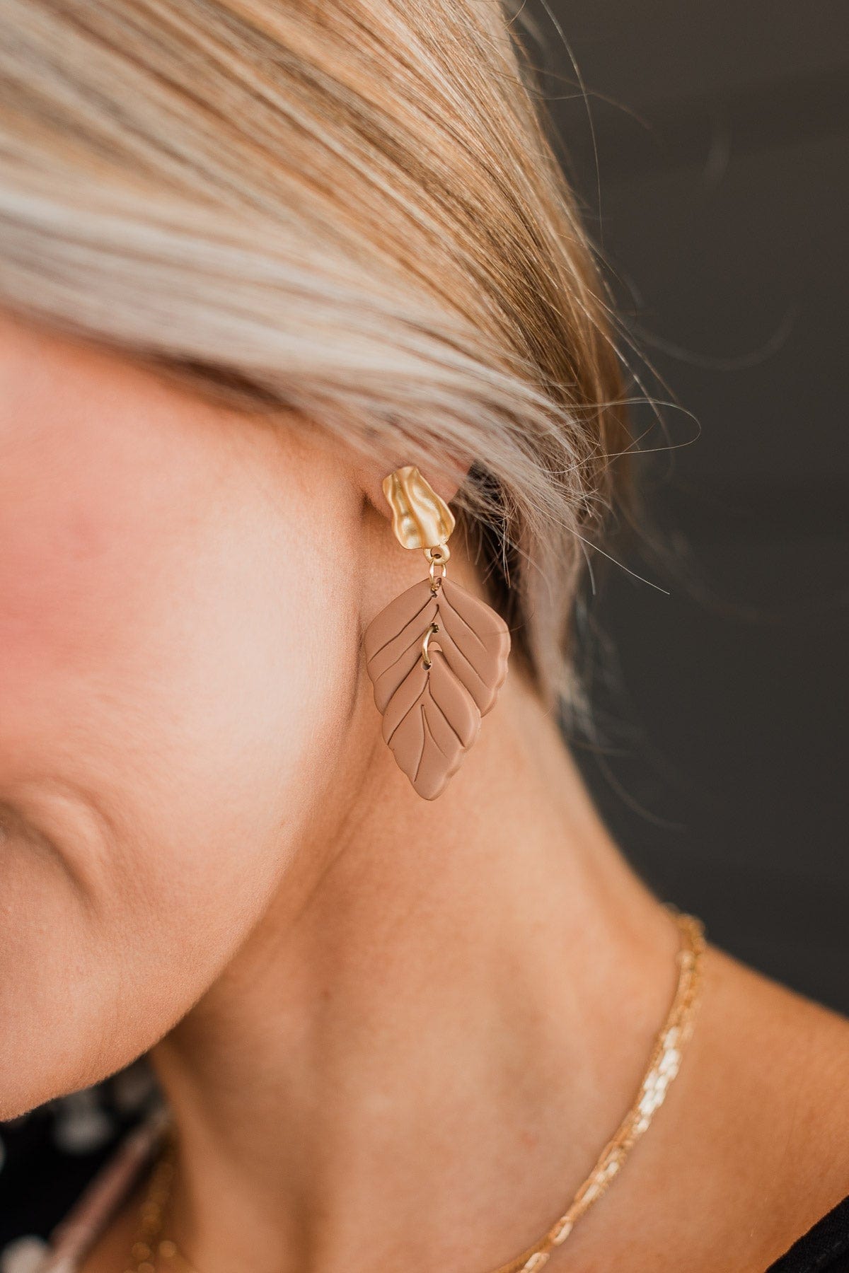 Changing With The Leaves Earrings- Brown