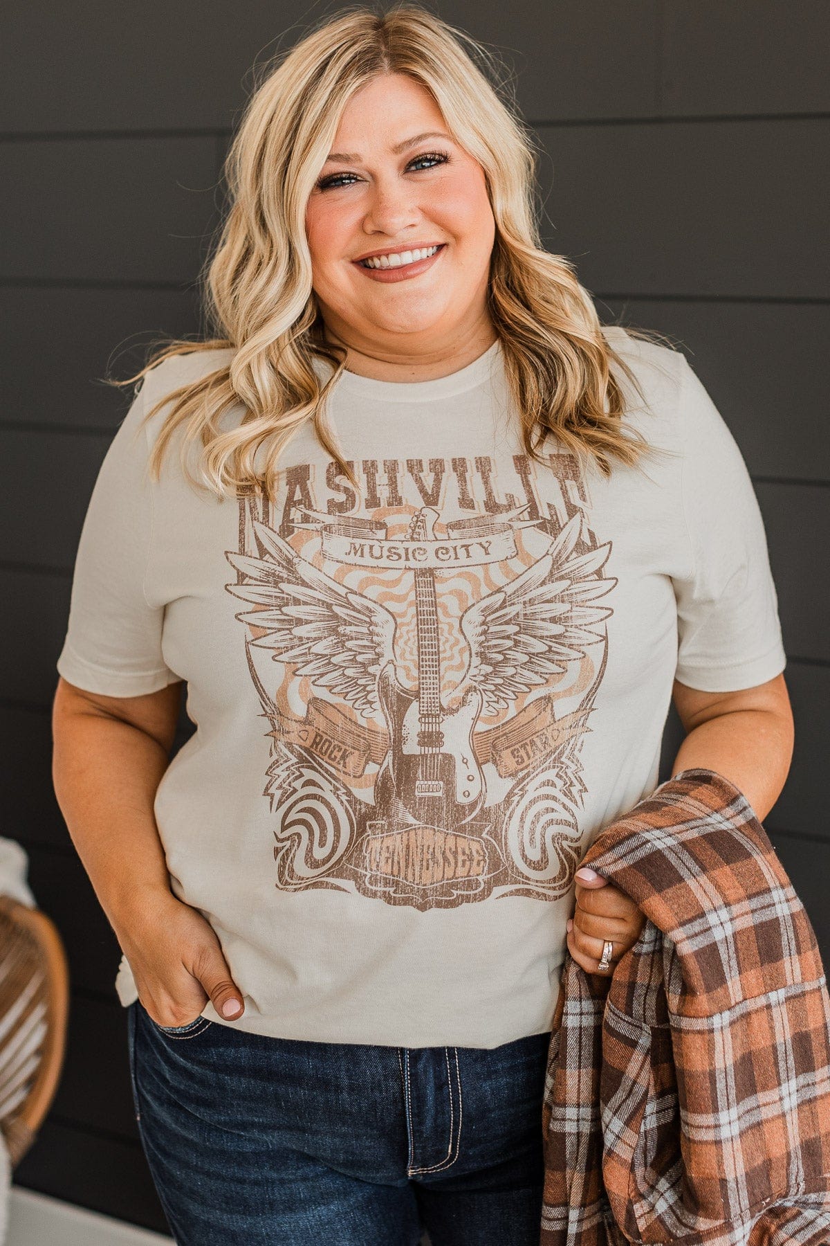 "Nashville Music City" Graphic Tee- Cream