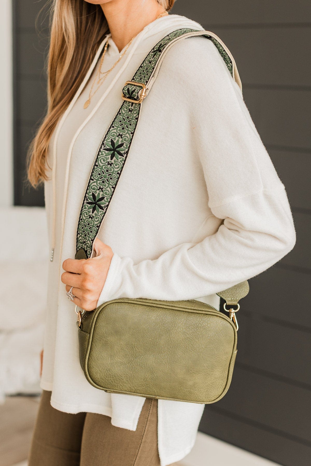 Thoughts Of You Crossbody Purse- Dark Sage