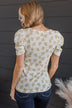Give Your All Puff Sleeve Top- Off-White & Yellow
