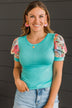 Perfect Opportunity Knit Top- Teal