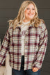 Campfire Nights Plaid Jacket- Plum & Beige