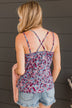 Just A Crush Floral Tank Top- Blue & Blush