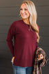 Go For It Knit Sweater- Burgundy