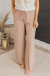 In The Lead Straight Leg Knit Pants- Taupe