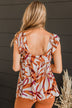 Surely Stunning Tank Top- Burnt Orange & Magenta