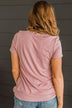 Adventure Ready V-Neck Top- Mauve