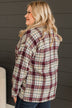 Campfire Nights Plaid Jacket- Plum & Beige