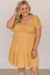 Grand Arrival Smocked Floral Dress- Golden Yellow