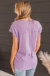 All About Us V-Neck Top- Light Purple