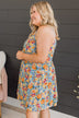 Island Getaway Floral Dress- Royal Blue