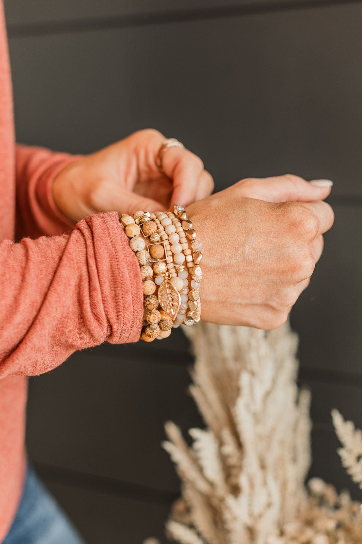 Always Adored Bracelet Set- Light Brown