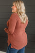Whatever You Want Knit Sweater- Brick