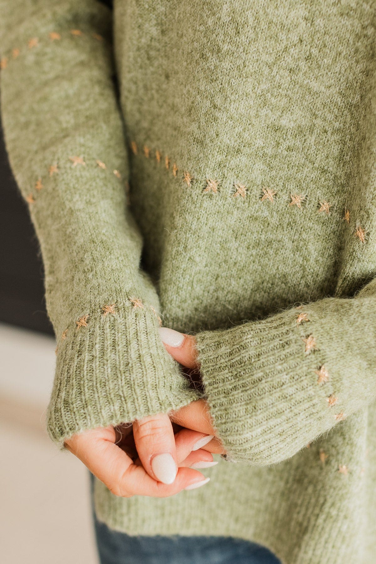 Watch Them Swoon Knit Sweater- Sage