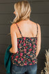 Up For Fun Floral Tank Top- Black & Pink