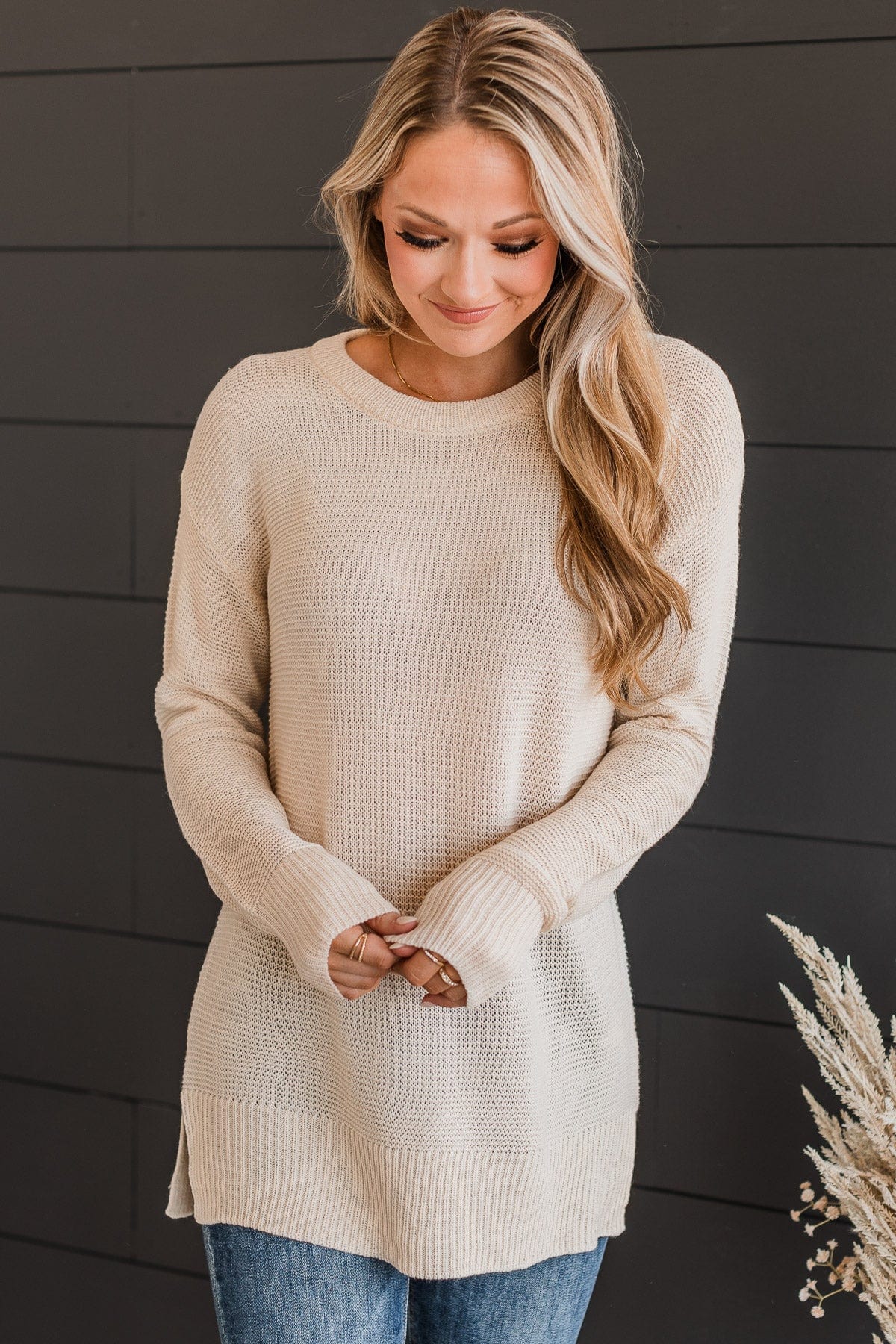 Be Fashionable Knit Sweater- Cream The Pulse Boutique
