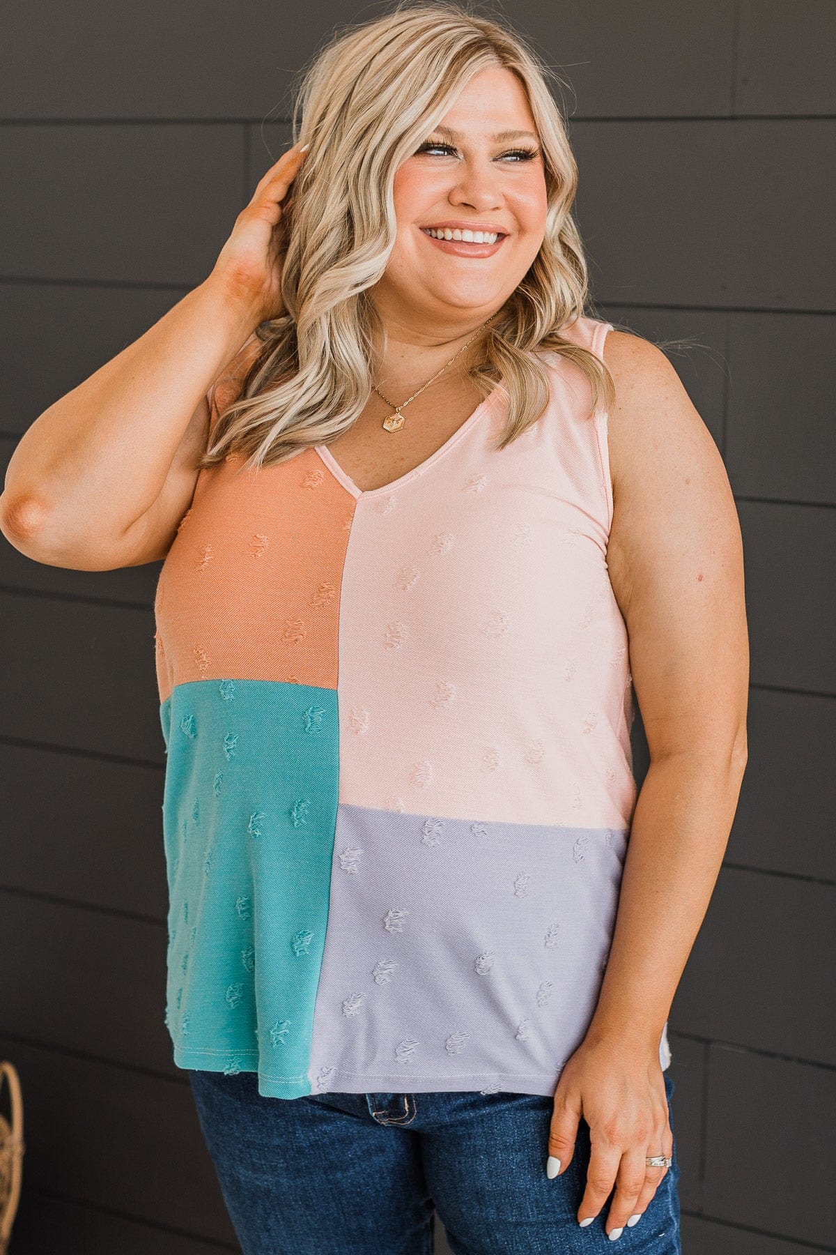 Looks Like Fun Tank Top- Blush