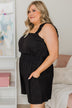 Set The Tone Knit Romper- Black