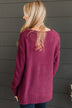 At This Point Knit Henley Sweater- Sangria