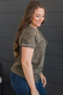 Meant For This V-Neck Top- Vintage Olive
