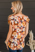 No Comparison Floral Top- Mauve & Yellow