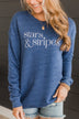 "Stars & Stripes" Crew Neck Pullover- Navy