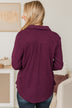 Waiting On You Knit Shirt Jacket- Plum