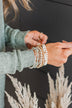 Simply Elegant Bracelet Set- Sage & Cream