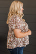 Reminisce With Me Floral Top- Brown