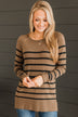 Always On Time Knit Sweater- Brown