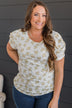 Give Your All Puff Sleeve Top- Off-White & Yellow