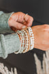 Simply Elegant Bracelet Set- Sage & Cream